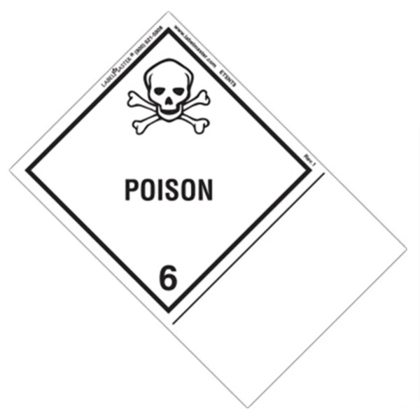 Poison Label, Blank, Shipping Name, Paper, Extended Tab 
