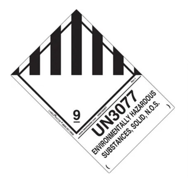 UN3077 Environmentally Hazardous Substances, Solid, N.O.S. Label 