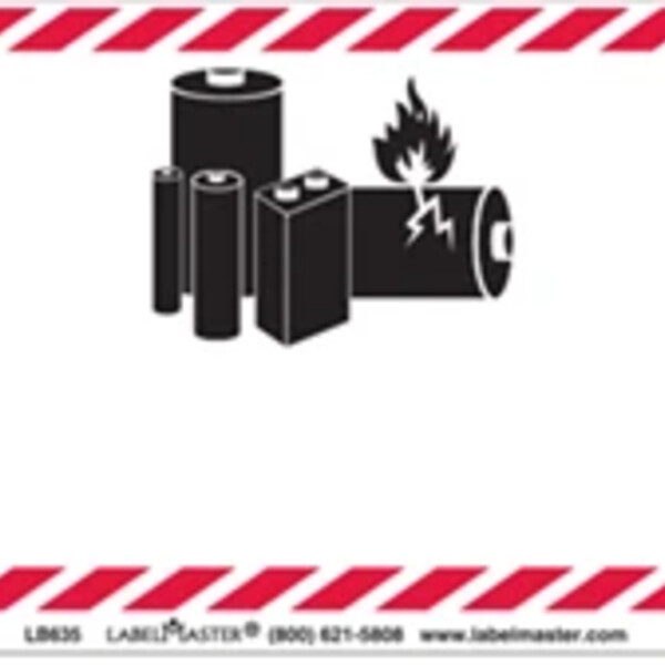 Lithium Battery Handling Marking, 126mm x 121mm, Paper, Standard