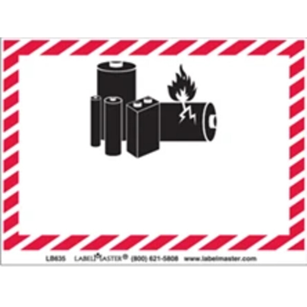 LITHIUM BATTERY HANDLING MARKING, 100MM X 70MM, PAPER, BLANK