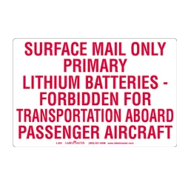 USPS LITHIUM METAL BATTERY MARKING, PAPER, 4
