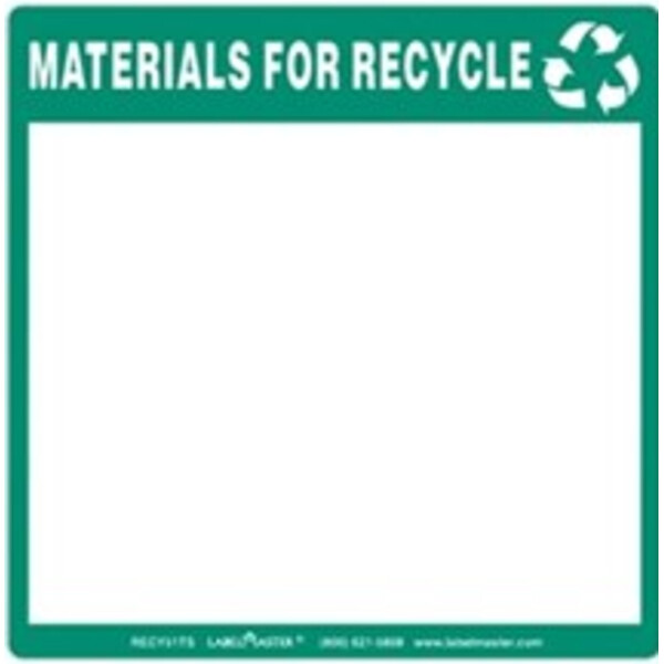 Materials for Recycle Label, Full Open Box, Thermal Paper, Stock