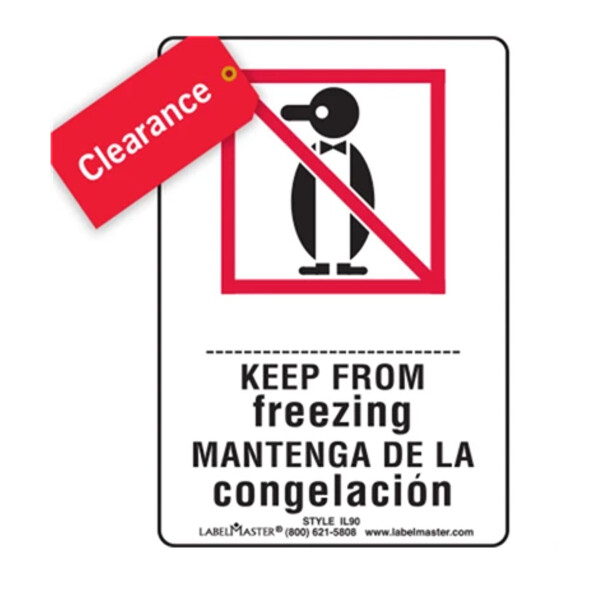 Save 70% - Keep From Freezing Label, Paper, 2 3/4