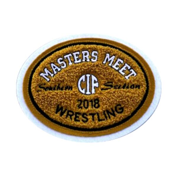 Chenille Oval CIF Masters Meet Wrestling Patch Thumbnail
