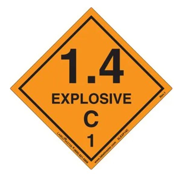 Explosive 1.4 C Label, Paper, Roll of 500 Thumbnail