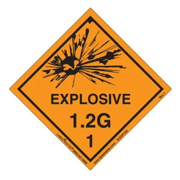 Explosive 1.2 G Label, Vinyl, Roll of 500 Thumbnail
