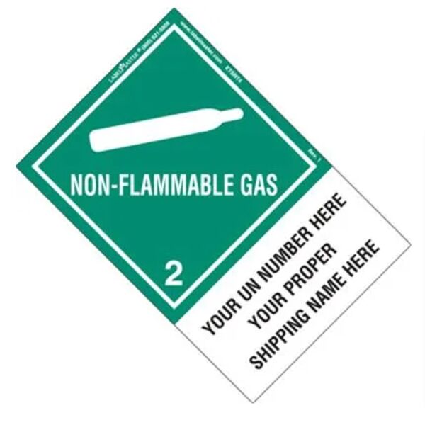 Personalized Non-Flammable Gas Shipping Name Label, Paper, Extended Tab Thumbnail