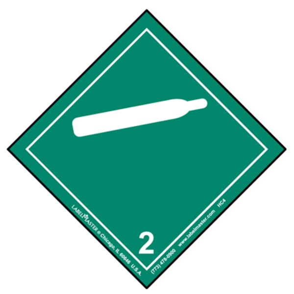 Non-Flammable Gas Label, International, Paper Thumbnail
