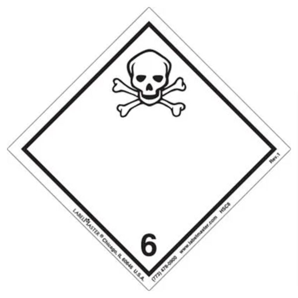 Toxic Label, Worded, PVC-Free Film, Roll of 500 Thumbnail