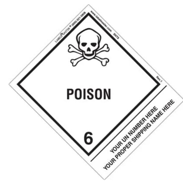 Personalized Poison Shipping Name Label, Paper, Standard Tab  Thumbnail