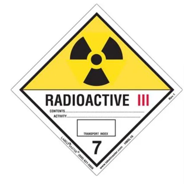 Radioactive III Label, Worded, Paper, Roll of 500 Thumbnail
