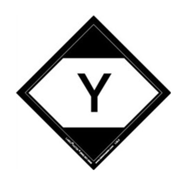 Limited Quantity Label, "Y", 50mm x 50mm, PVCF, Roll of 500 Thumbnail