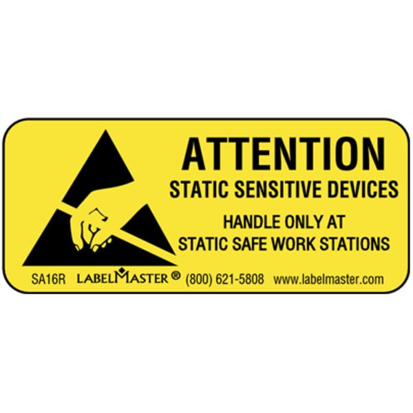 Attention Static Sensitive Devices Label, Paper, 2" x 7/8" Thumbnail