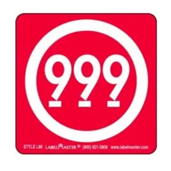 Expedited Handling Marking, 999, Paper, 4" x 4" Thumbnail