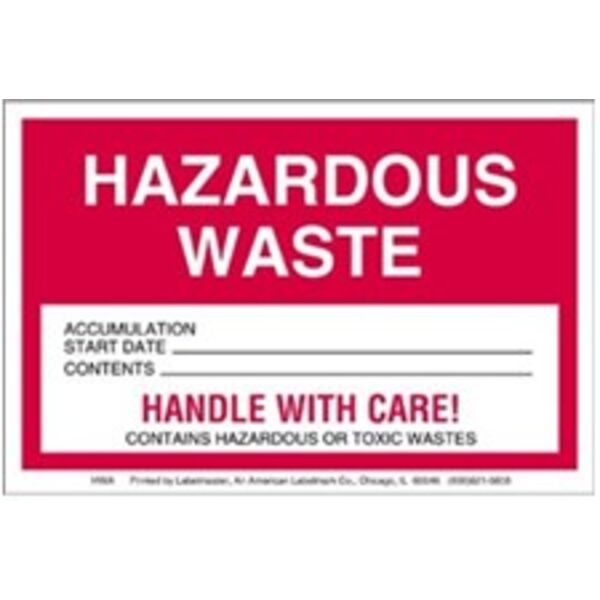 Hazardous Waste Label, PVC-Free Film Personalized Thumbnail
