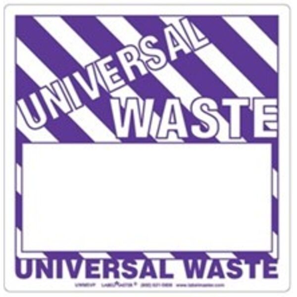Universal Waste Label, Blank, No Ruled Lines, Personalized Paper Thumbnail