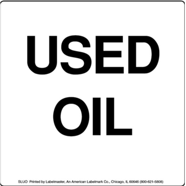 Used Oil Label, PVC-Free Film Stock Thumbnail