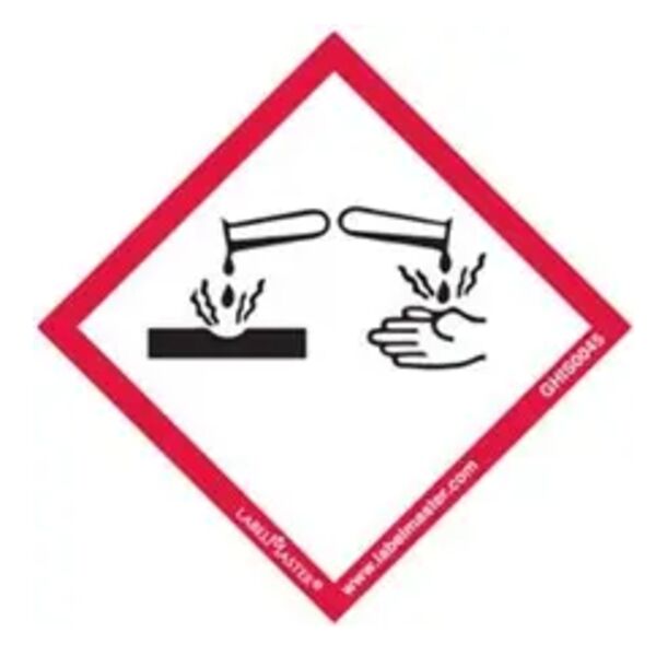 GHS Label, Corrosion, Paper, 101mm x 101mm, Packs of 50 Thumbnail