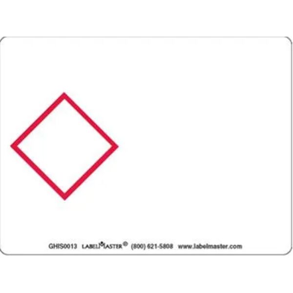 Blank Label, 3" x 2", PVC-Free Film, One Red Diamond Thumbnail