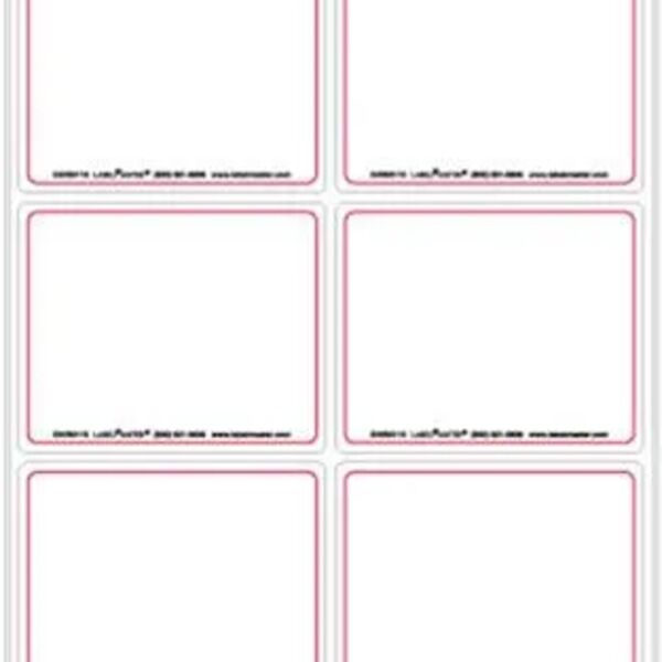 Laser Label, Vinyl, 3 1/4" x 4", 6 per/sheet Thumbnail