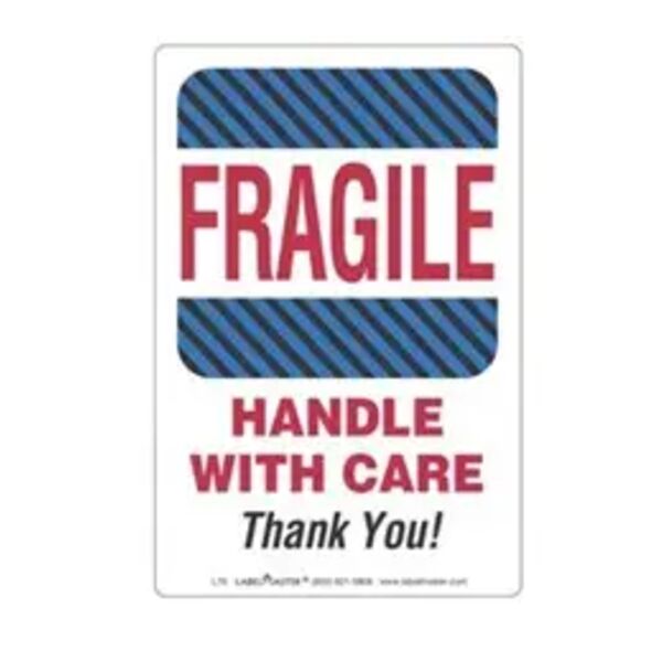 Fragile, Handle With Care Thank You Label Thumbnail