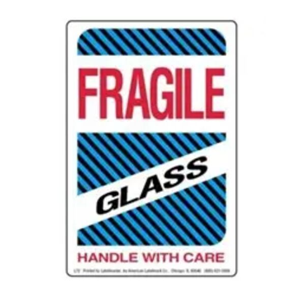 Fragile, Glass Label, Paper, 4" x 6" Thumbnail