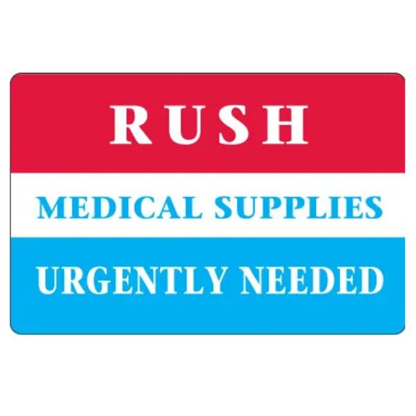 Rush Medical Supplies Label Thumbnail