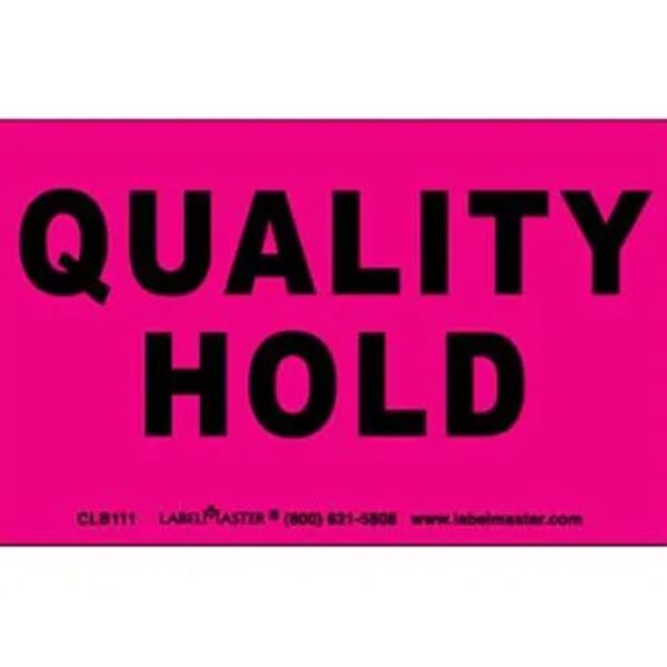 Quality Hold Label Thumbnail