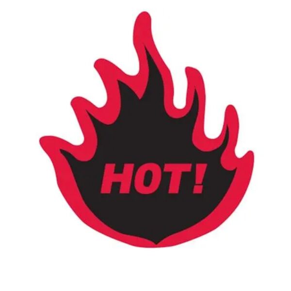 Hot Label, 2 1/2" x 2", Die Cut Thumbnail