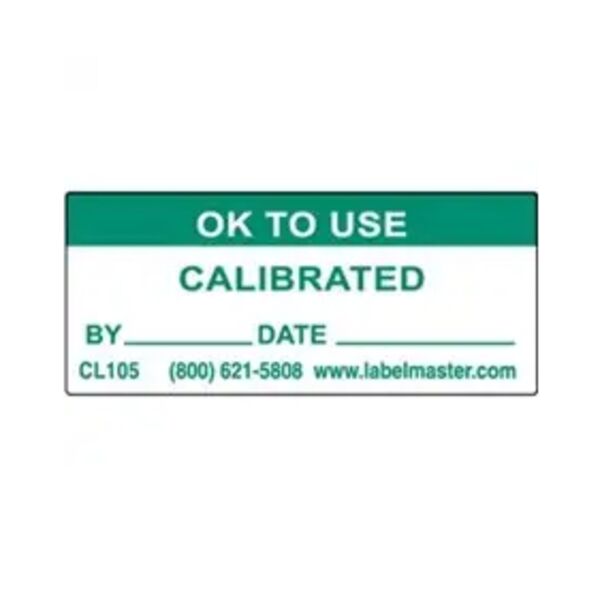 OK To Use Calibrated, Paper Label,1 3/4" x 3/4" Thumbnail