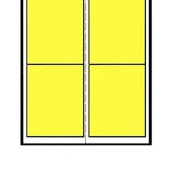 Blank Label, Rectangle, 4" x 5", Yellow, Fluorescent Paper, Pack of 100 Thumbnail