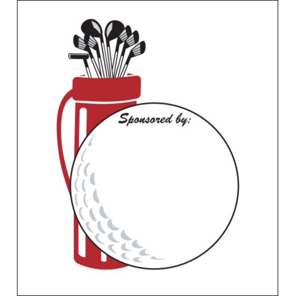 Golf Ball Bag Tee Sign - Small Thumbnail