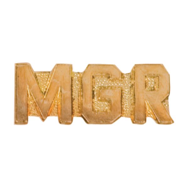 Manager Varsity Letterman Jacket Chenille Lapel Metal Pin Thumbnail