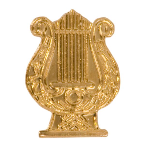 Music Lyre Varsity Letterman Jacket Chenille Lapel Metal Pin Thumbnail