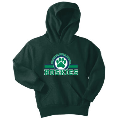 Port & Co. PC90YH Heritage Oak Spiritwear Huskies Paw Hoodie Thumbnail