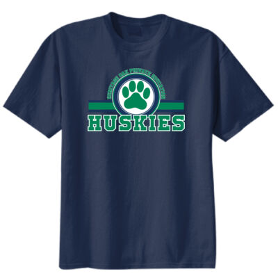 Port & Co. PC55Y Heritage Oak Spiritwear 50/50 Cotton Poly Blend Huskies Paw Tee Thumbnail