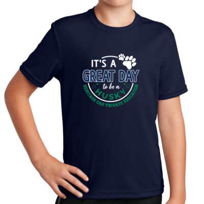 Sport Tek YST340 Heritage Oak Spiritwear Dry Fit Good Day Tee Thumbnail