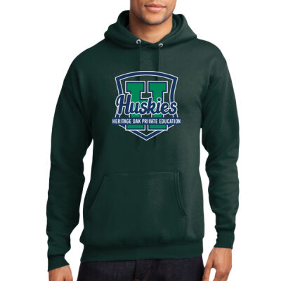 Port & Co. PC78H Heritage Oak Spiritwear Huskies Shield Hoodie Thumbnail