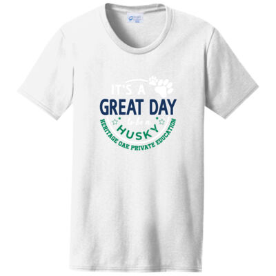 Port & Co. LPC55 Heritage Oak Spiritwear 50/50 Cotton Poly Blend Good Day Tee Thumbnail