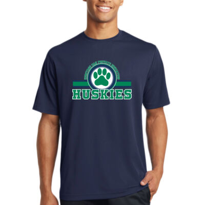 Sport Tek ST340 Heritage Oak Spiritwear Dry Fit Huskies Paw Tee Thumbnail