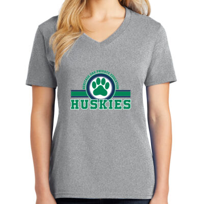 Port & Co. LPC54V Heritage Oak Spiritwear Huskies Paw Tee Thumbnail