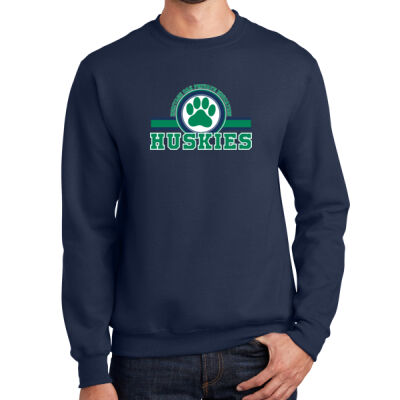 Port & Co. PC90 Heritage Oak Spiritwear Crewneck Huskies Paw Sweatshirt Thumbnail