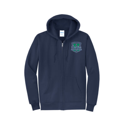 Port & Co PC78ZH Adult Spiritwear Huskies Shield Zip Hoodie Thumbnail
