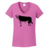 Ladies Heavy Cotton™ 100% Cotton V-Neck T-Shirt Thumbnail