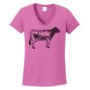 Ladies Heavy Cotton™ 100% Cotton V-Neck T-Shirt Thumbnail