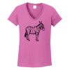 Ladies Heavy Cotton™ 100% Cotton V-Neck T-Shirt Thumbnail