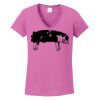 Ladies Heavy Cotton™ 100% Cotton V-Neck T-Shirt Thumbnail