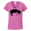 Ladies Heavy Cotton™ 100% Cotton V-Neck T-Shirt Thumbnail