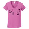 Ladies Heavy Cotton™ 100% Cotton V-Neck T-Shirt Thumbnail