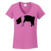 Ladies Heavy Cotton™ 100% Cotton V-Neck T-Shirt Thumbnail